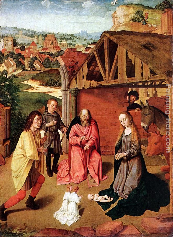 The Nativity painting - Gerard David The Nativity art painting